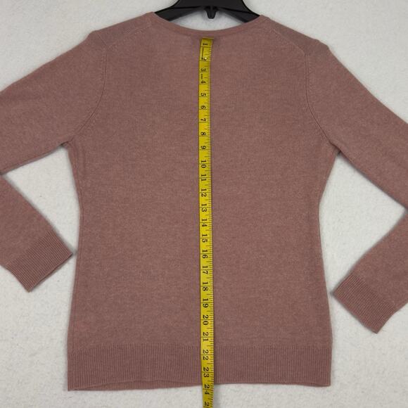 Charter Club 100% Cashmere Sweater P/M Pink V-Neck Soft Luxury Pullover - Picture 5 of 7